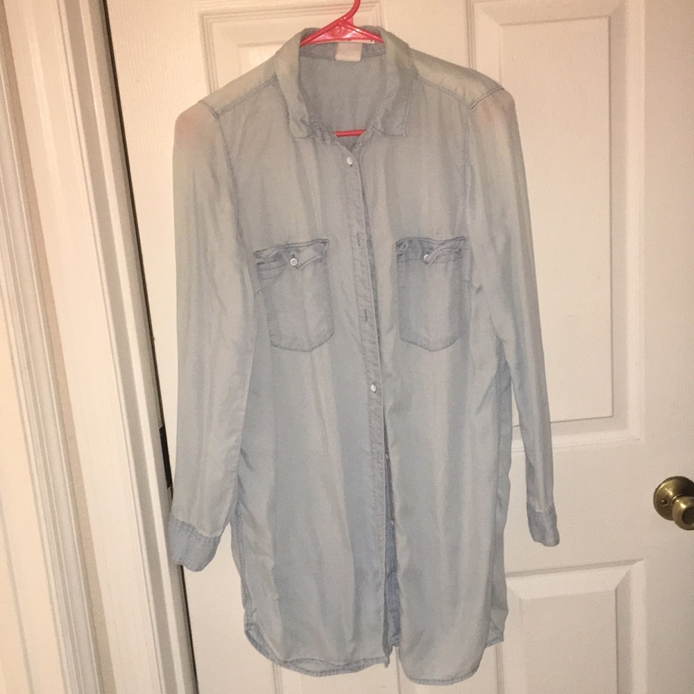 Denim button up